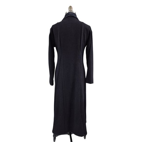 Flax by Jeanne Engelhart 100% Wool Coat Cotton Velour Trim Fully Lined Sz S - Picture 5 of 8